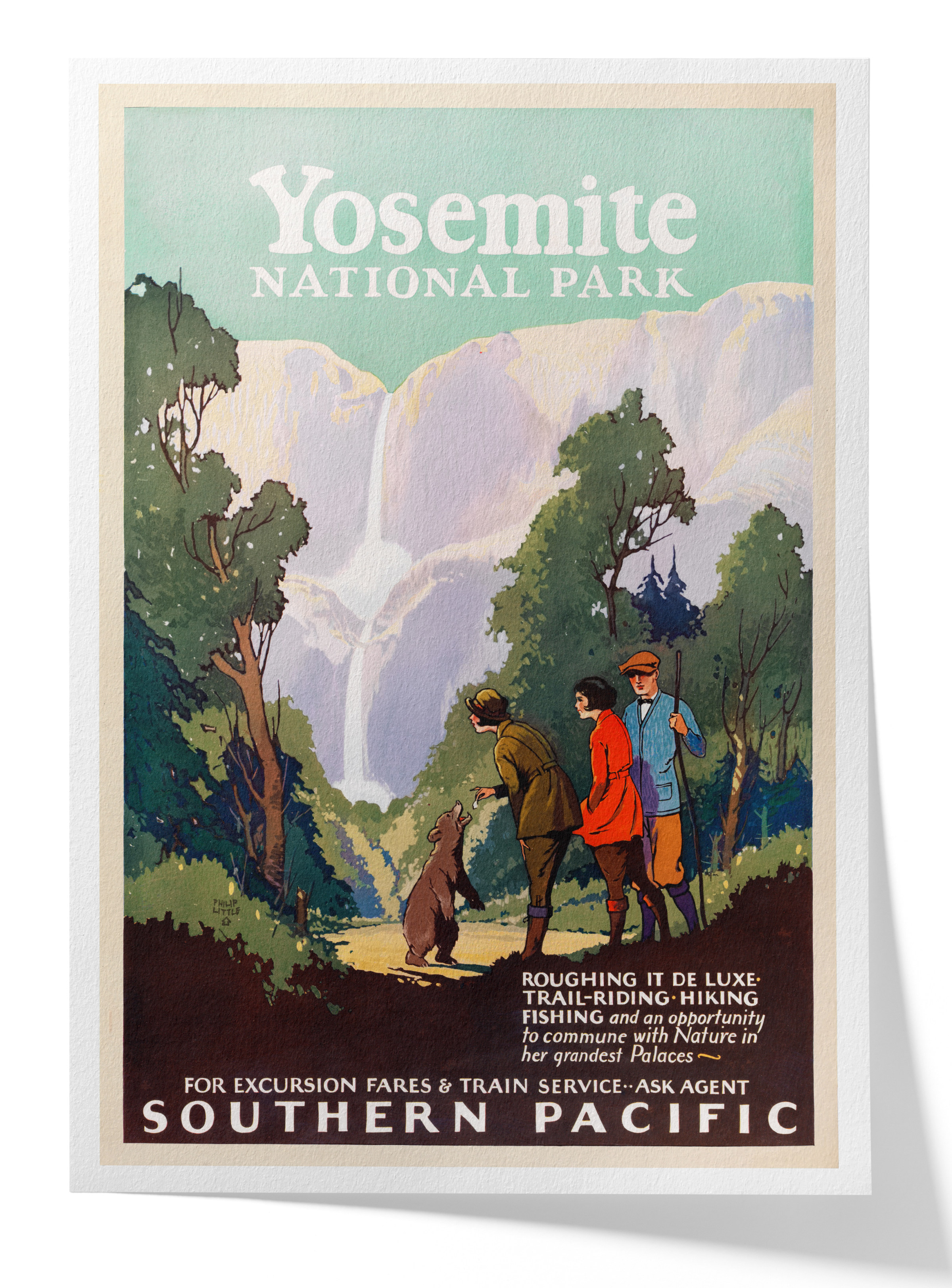 1925 Yosemite National Park Poster by Southern Pacific Railroad_HGE Product Image 1 (Portrait) - HGE Mock-up
